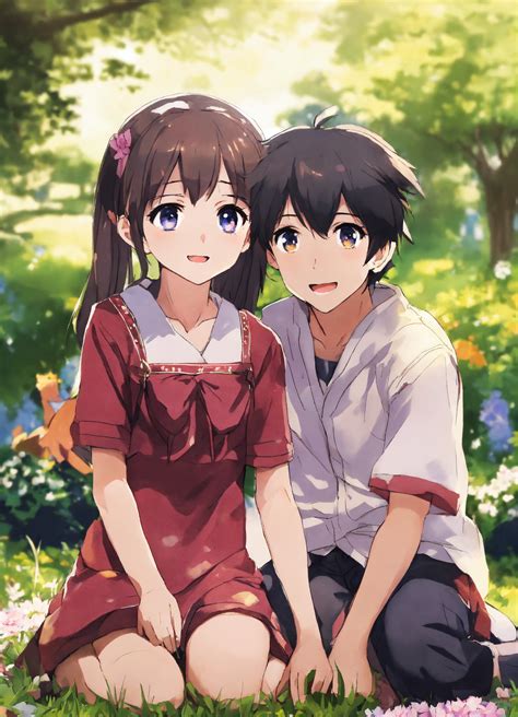 Lexica - Brother and sister anime cute