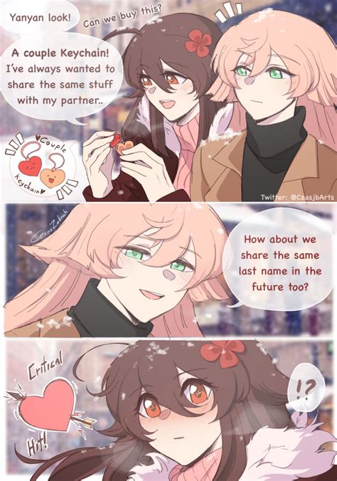 Dynasty Reader » Image › Cesarzebrah, Hu Tao x Yanfei, Genshin Impact