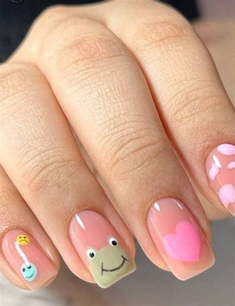 Идеи для маникюра на лето ️🧡💛💚💙💜 | Idee unghie corte, Unghie, Unghie corte