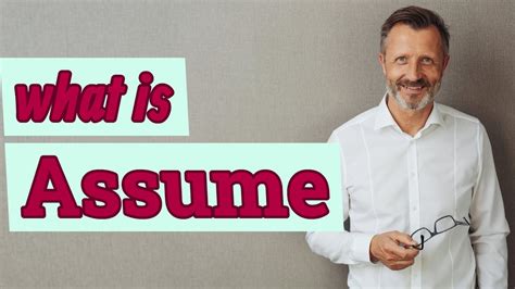 assume meaning  assume youtube