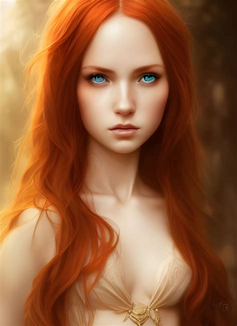 Redheaded Elven Goddess - AI Generated Artwork - NightCafe Creator