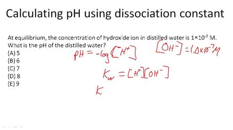 Dissociation Constant (K[w]) - Example 1 ( Video ) | Chemistry | CK-12 ...