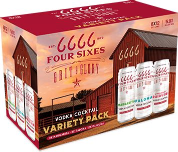 6666 8 Pack Variety Pack Vodka Cocktails - 6666gritandglory