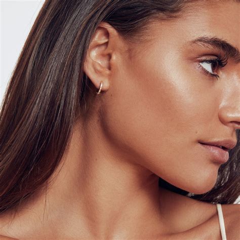 Silver Diamond Style Baguette Pearl Drop Hoop Earrings – Lily & Roo