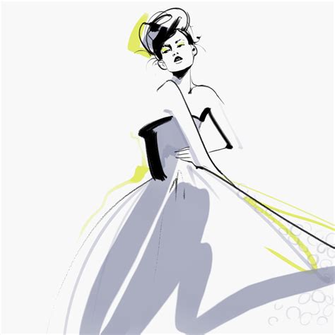 Иллюстрация Dior girl в стиле компьютерная графика, мода и красота,