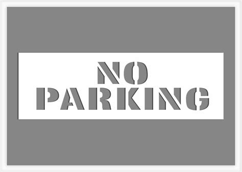 No Parking Stencil - 2 lines | Parking Lot Stencils | Stencils Online