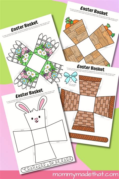 Printable Easter Baskets (Lots of Free Templates)