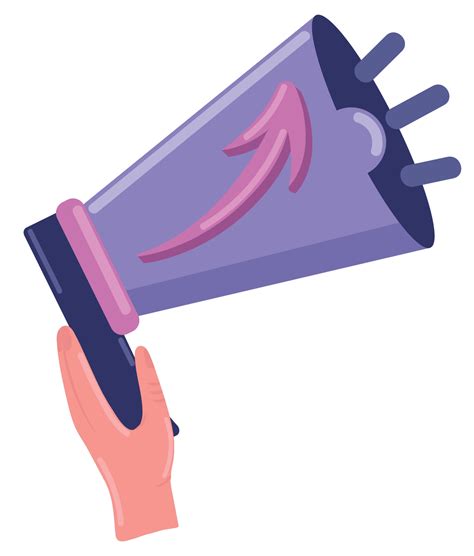 hand with marketing speaker 16755000 Vector Art at Vecteezy