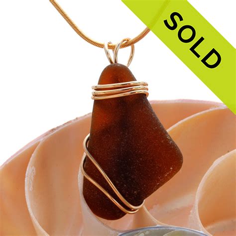 Pure White Genuine Beach Glass In Goldfilled Triple Setting (GFP1335)