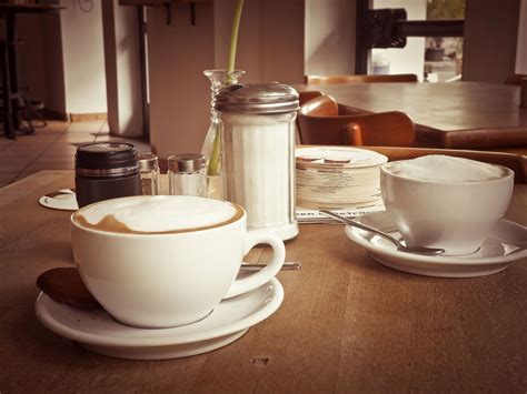 Bildet : kafe, te, aroma, måltid, drikke, frokost, espresso, kaffe kopp ...