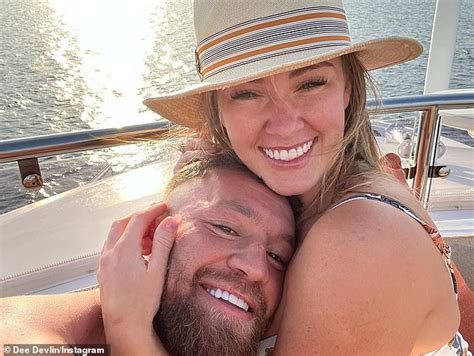 Shirtless Conor McGregor looks loved-up with swimsuit-clad fiancée Dee ...