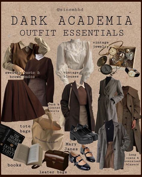 Dark academia outfit essentials | Dark academia outfit, Academia outfit ...