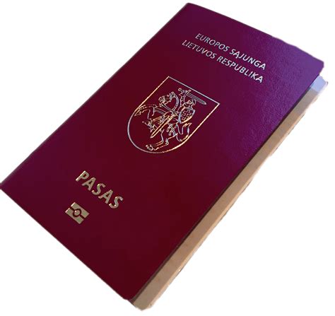 Download Passport of the Republic of Lithuania transparent PNG