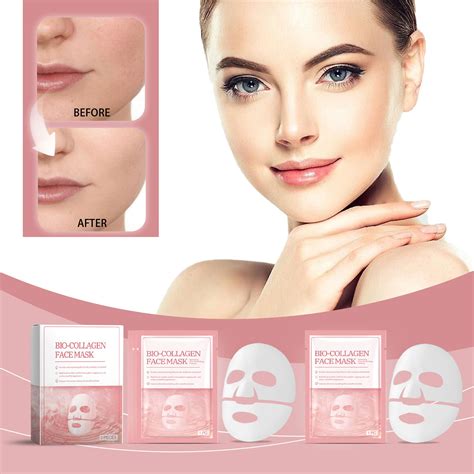 Led Face Mask Light Therapy, Collagen Overnight Korean Collagen Film ...