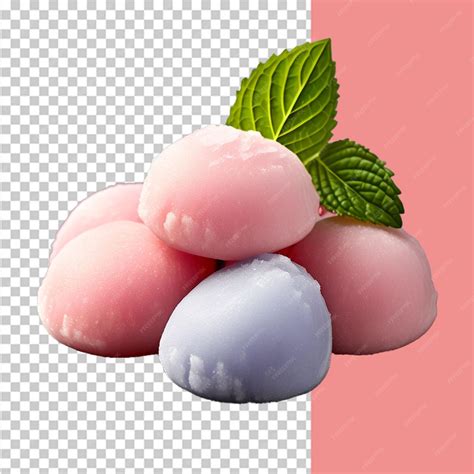 premium psd mouthwatering mochi  transparent background transparent