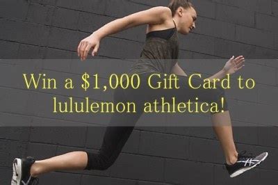 Win $1,000 Gift Card to lululemon athletica