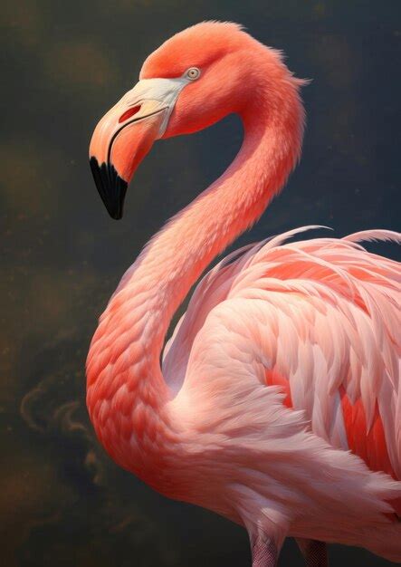 Premium AI Image | Beautiful pink flamingo