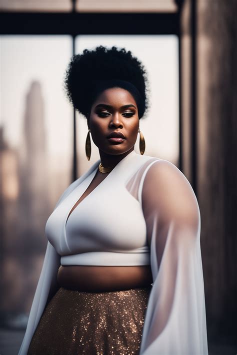 Lexica - Portrait of haute couture beautiful african american plus size