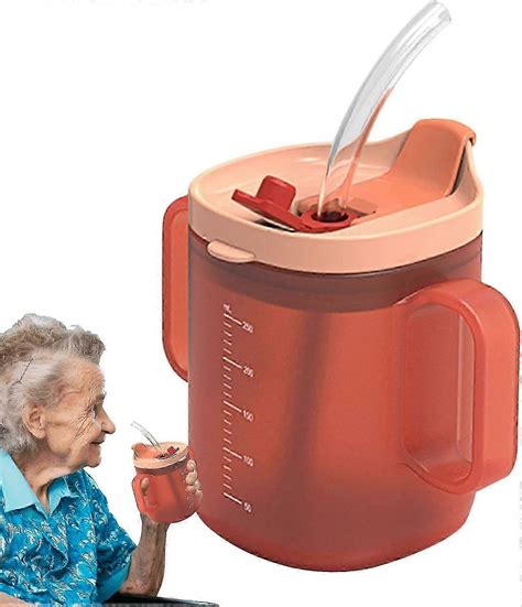 Elderly-Friendly Sippy Cup with Straw for Disabled Patients Maternity