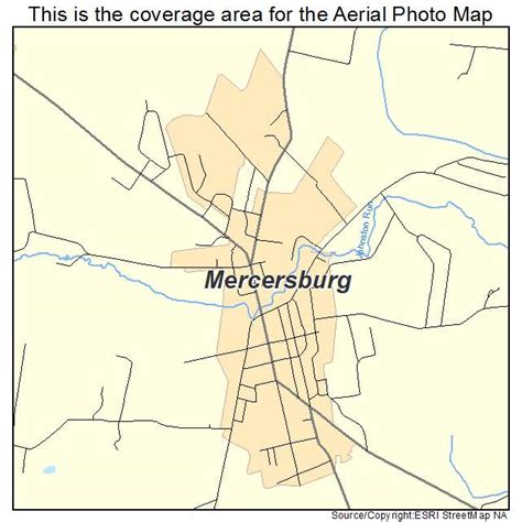 Aerial Photography Map of Mercersburg, PA Pennsylvania