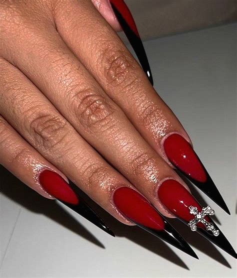 pin  haley williams  nails red stiletto nails acrylic nails