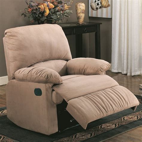 Coaster Fine Furniture Light Brown Microfiber Recliner in the Recliners ...