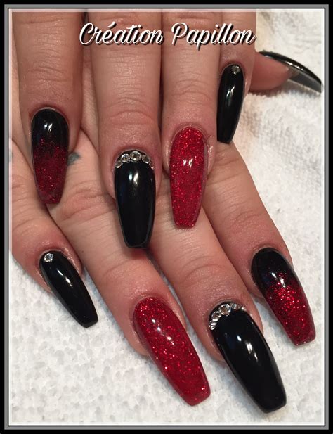 20+ Coffin Red And Black Nails – The FSHN