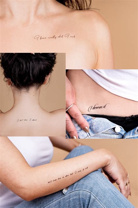 3 Manifestation Tattoos Temporary Tattoo Bundle - Etsy