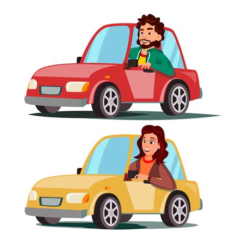 Person Driving Clipart