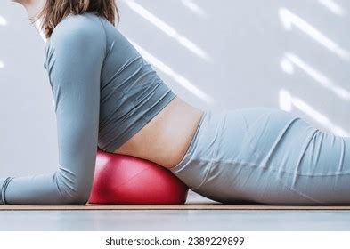 Woman Doing Diaphragm Breathing Exercises Soft Stock Photo 2389229899 ...