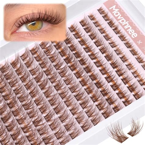 amazoncom brown lash clusters natural lash extensions wispy eyelash