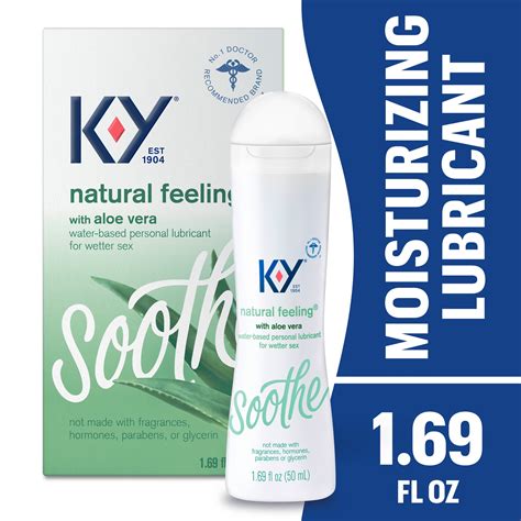 K-Y Natural Feeling Lube with Aloe Vera, Water Based Personal Lubricant