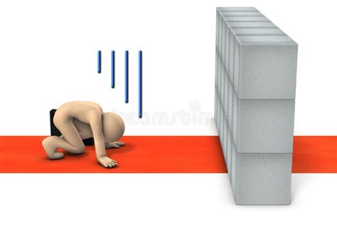 Препятствие перед бизнесменом Иллюстрация штока - иллюстрации ...