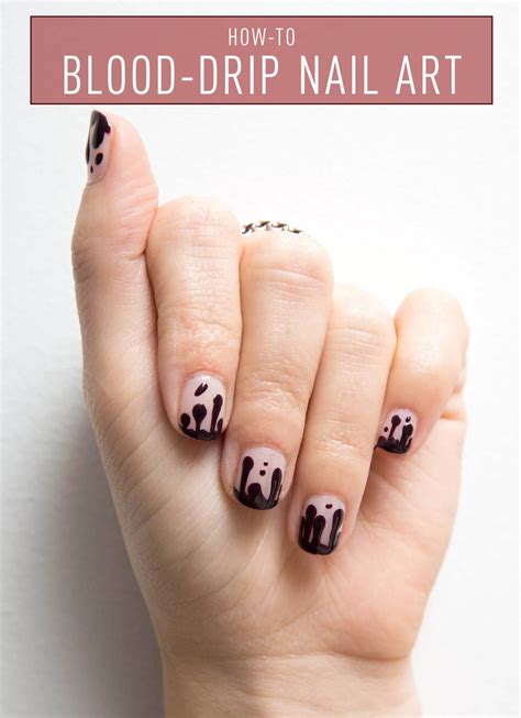 Nail Art How-To: Blood Drip Manicure | Halloween nails diy, Halloween ...