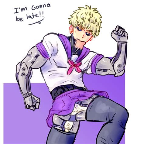 School girl Genos by Sm1lydraws on Newgrounds