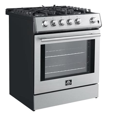 FORNO Leonardo 30" Stainless Steel Gas Range - Kenzie Marie Home