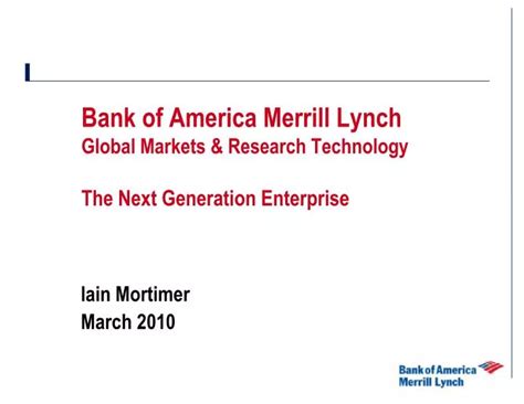 PPT - Bank of America Merrill Lynch Global Markets & Research ...