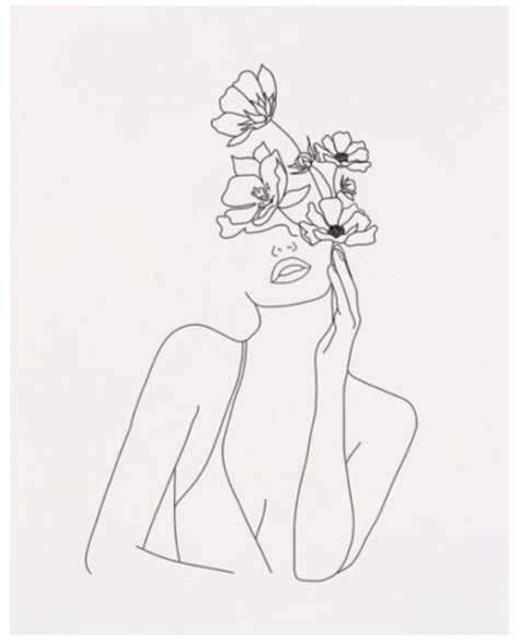flower face2 #one #line #drawing #face #onelinedrawingface | Outline ...