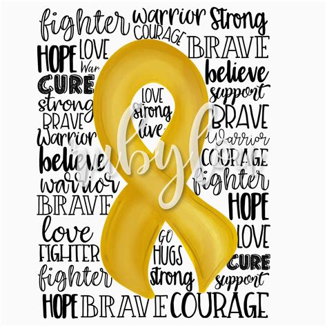 Awareness Gold Ribbon Childhood Cancer digital download | Etsy