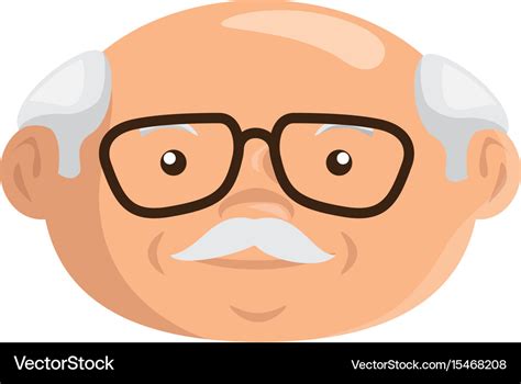 cartoon grandpa face