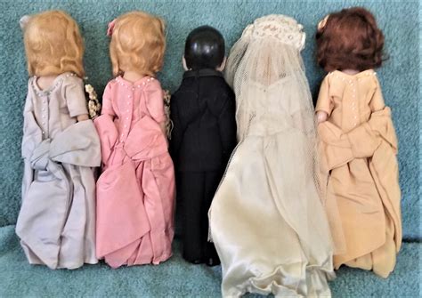 Wedding Party of 5 Character dolls - Timeless Treasures and Collectibles