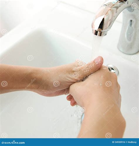 Human hands being washed stock photo. Image of moisture - 24930916