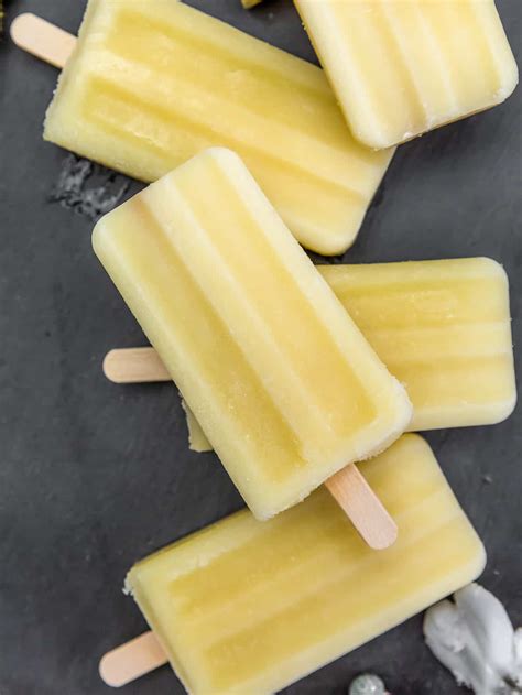 Healthy Pina Colada Popsicles - Monkey and Me Kitchen Adventures
