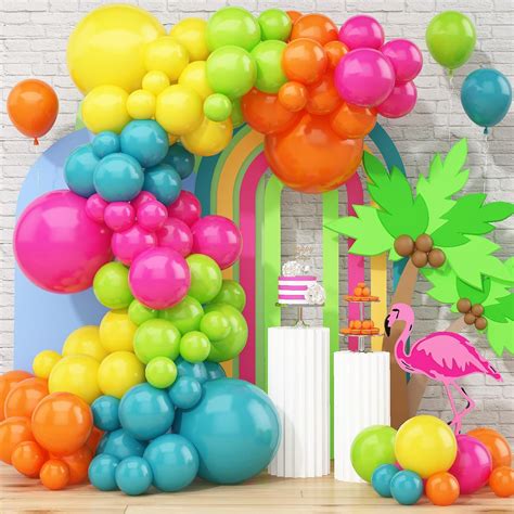 Amazon.com: 141 Pcs Summer Tropical Balloon Arch Garland Kit, Hot Pink
