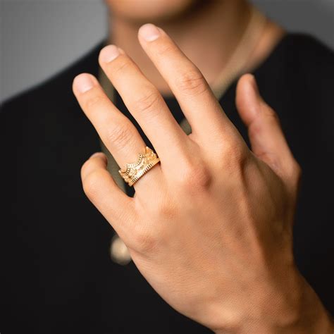 Gold Crown Ring, Mens Solid Gold Ring by Proclamation Jewelry