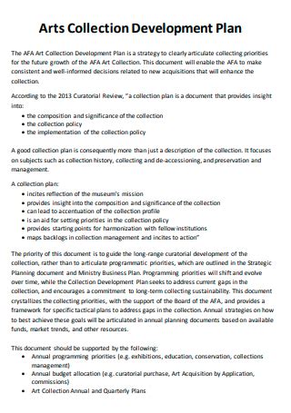 collection development plan samples