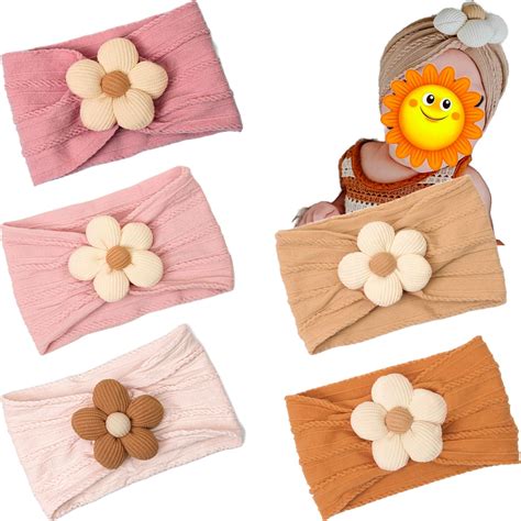Amazon.com: MIUXUESO 3 Pcs Baby Flower Headbands Baby Girls Nylon