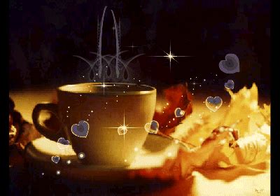 Гиф анимация Чашка горячего кофе
