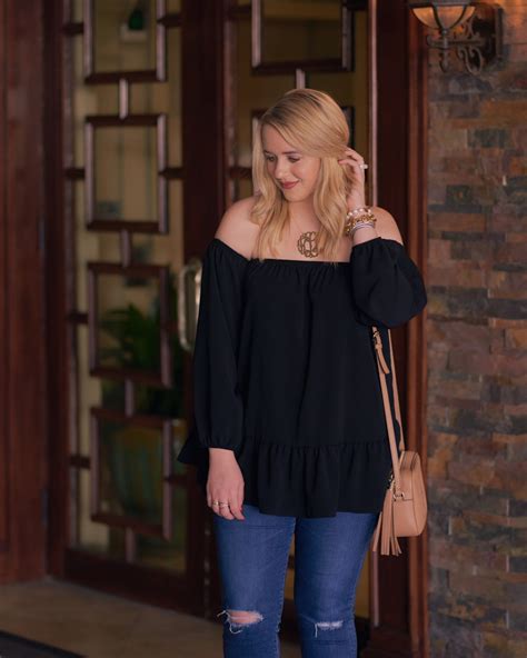 Off Shoulder Peplum Top Under $50 - Fancy Things