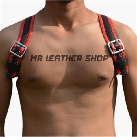 Leather Body Harness - Harness With Hooks On Straps And Back Side